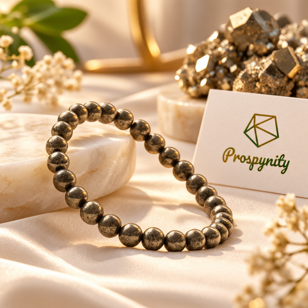 Original Golden Pyrite Bracelet (Standard 8 mm)